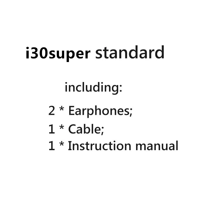 i30 супер TWS Беспроводной наушники 6D супер бас Bluetooth 5,0 наушники PK i10 i12 i200 i9000 TWS i30 - Цвет: i30super