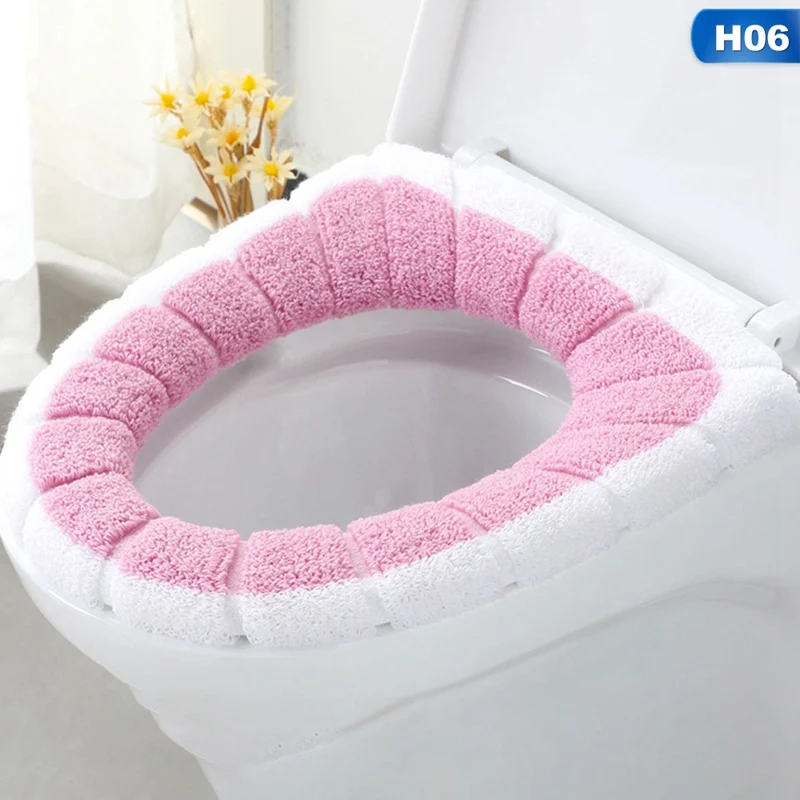 Новое зимнее удобное мягкое подогреваемое моющееся сиденье для унитаза коврик набор аксессуаров для ванной комнаты интерьер для домашнего декора коврик для унитаза - Цвет: HG25867H06