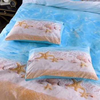 

Bedding Set Beach Star Fish Pillowcase Bed Sheet Bed Cover Soft Comfortable