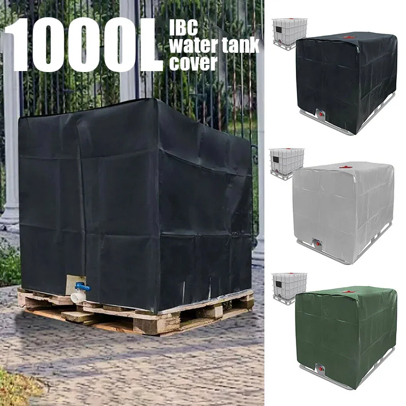 

Green/Black/Gray 1000L IBC Container Aluminum Foil Waterproof Dustproof Cover Rainwater Tank Oxford Cloth UV Cover