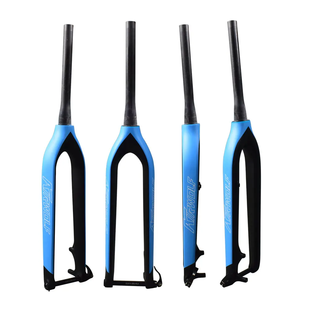 Tapered bicycle fork toray t800 carbon fork 3K/UD weave mountain bike fork 485mm blade length
