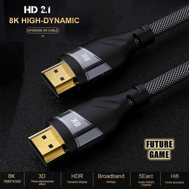 Baseus High Definition Series HDMI 2.1 cable 8K 60Hz 3D HDR 48Gbps 2m black