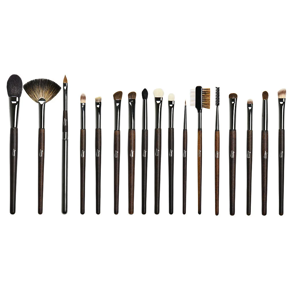 

GKS-17 Cosmetic Maple Wooden Handle Powder/Blusher/Highlight/Foundation Makeup Brush 17PC/Set