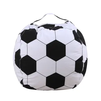 

Plush Toy Pocket Soccer Basketball Storage Bags Rugby Canvas Pocket Toy Storage Bean Bag Soft Pouch Toy Organizer