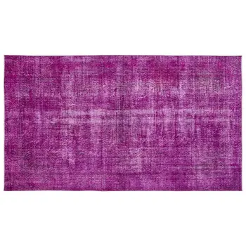 

Handmade Fuchsia Vintage Overdyed Turkish Area Rug 170x295 Cm-5'7''X9'8''