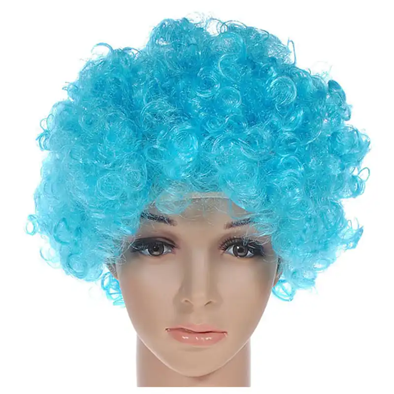Peluca Rizada De Payaso Vestido Afro Elegante Disfraz De