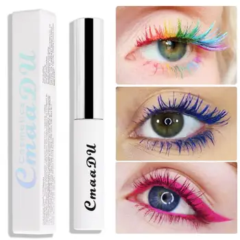 

CmaaDU Color Mascara Waterproof Thick Curling Long Eyelashes Non-blooming Lengthening Mascara Eyes Makeup Mascara TSLM1