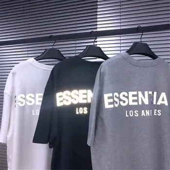 

2020ss Los Angeles Exclusive 3M Reflective FOG Essentials T shirts Men Women Oversize Top Tee Essentials T-Shirts
