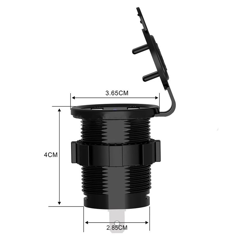 DC 12-24V 4.2A двойной USB мотоцикл прикуриватель автомобильный прикуриватель зарядное устройство розетка зарядное устройство+ светодиодный цифровой вольтметр монитор