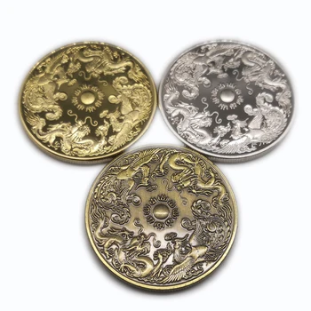 

New Customized Prosperity Brought by the Dragon and the Phoenix Silver Gold Plated Coin Commemorative Coins Traditional Gifts