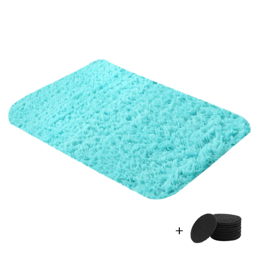 Европейский ковер для спальни с длинными волосами прикроватный коврик моющийся одеяло градиентный цвет ковер для гостиной серый синий DE3 - Цвет: H