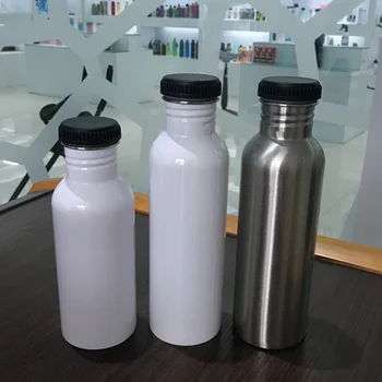 

60pcs Sublimation Blank single layer sports bottle with flat cover 750ml Drinkware Type Water Bottle SS005
