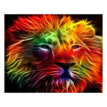 

Mighty Lion Diy Paint By Numbers Modern Wall Art Picture For Kids & Adults