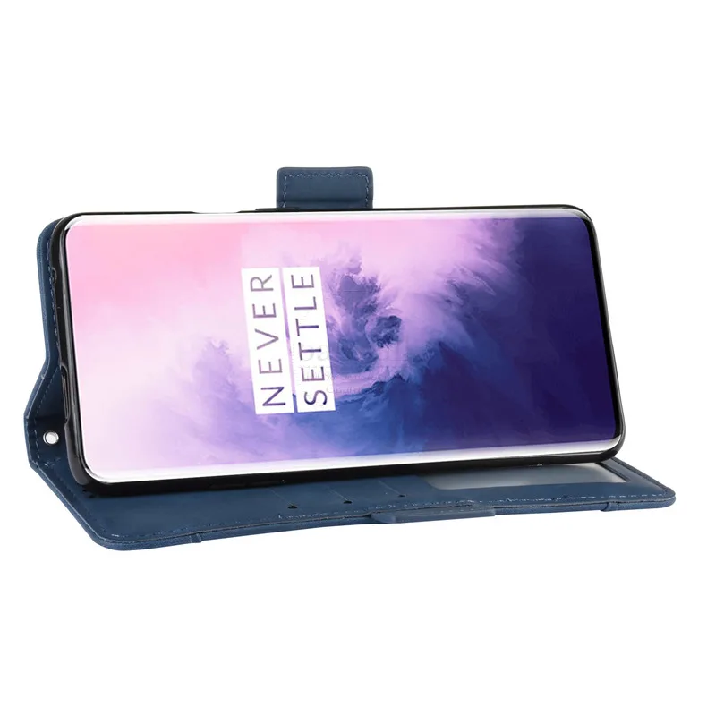 Магнитный чехол-книжка для Oneplus 7 Pro, чехол-кошелек для Oneplus 7 T, отделение для фото и карточек, роскошный кожаный чехол для мобильного телефона
