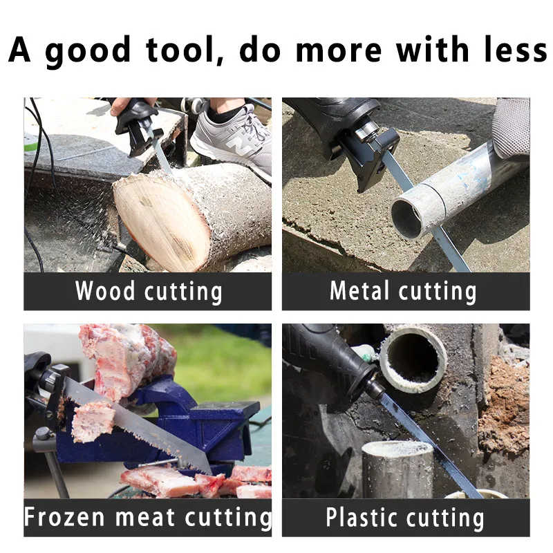 NEWONE 1050W Reciprocating Saw With Adapter Blades DIY AC Electric Saw For Wood Metal Plasitic Pipe