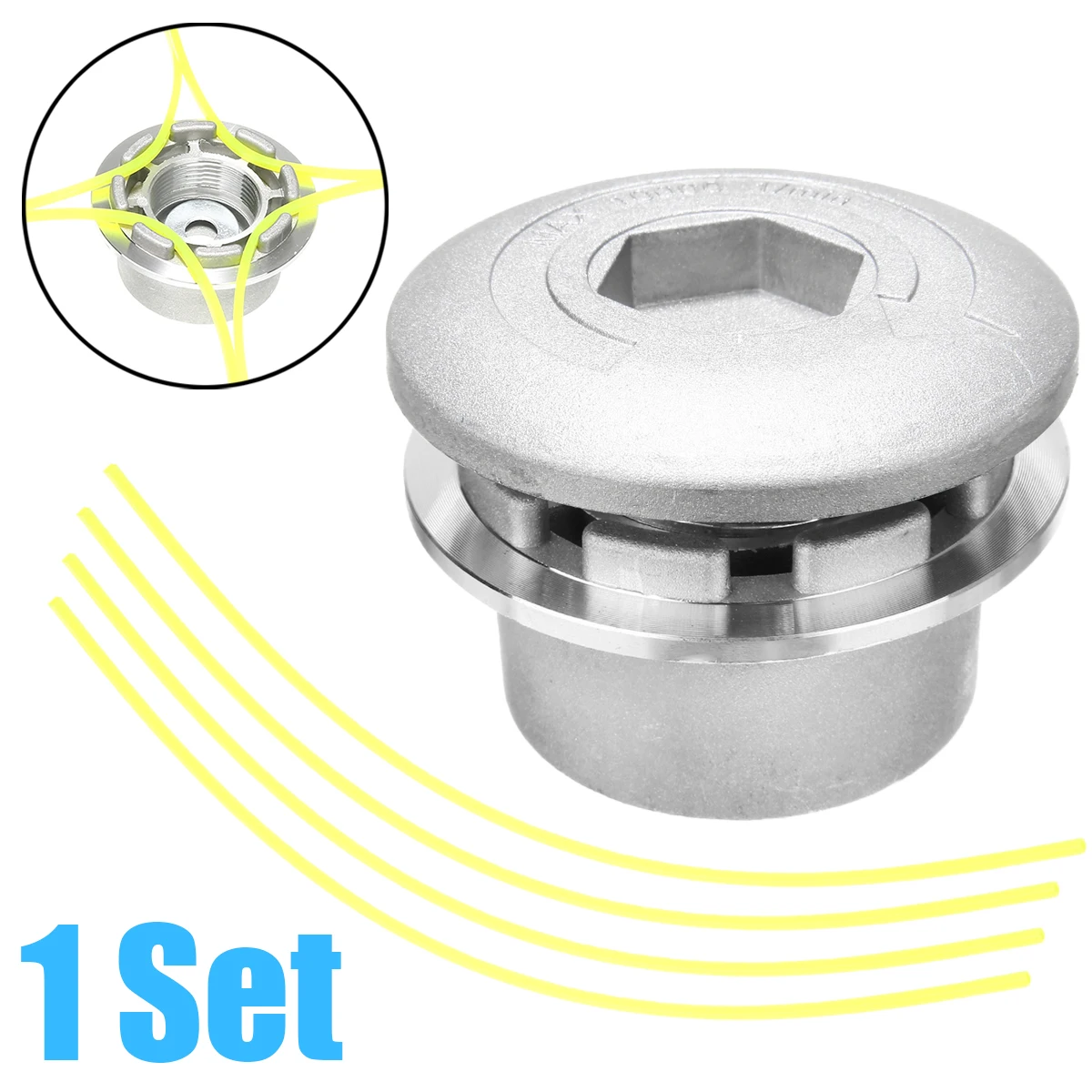1 Set Lawn Mower Aluminum Trimmer Head Brushcutter Universal 139/GX35 Garden Agricultural Lawnmower Cutting Head with 4 Line 1 Set Lawn Mower Aluminum Trimmer Head Brushcutter Universal 139/GX35 Garden Agricultural Lawnmower Cutting Head with 4 Line