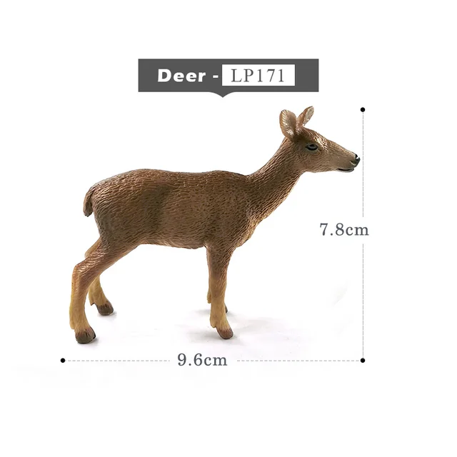 Koala Wolf Deer Leopard Alpaca Antelope Monkey animal model figurines home decor miniature fairy garden decoration accessories Deer