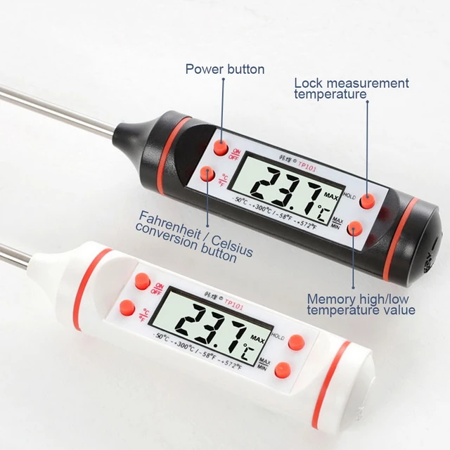 Anpro Kitchen Digital Food Thermometer Long Probe Electronic Cooking  Thermometer For Cake Soup Fry BBQ Meat With Battery - AliExpress