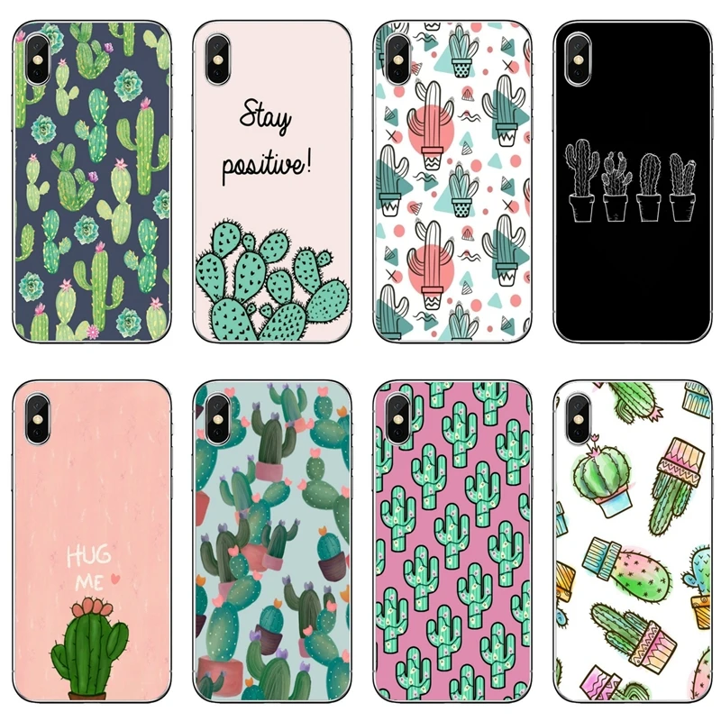Кактус Kawaii аксессуары чехол для телефона Samsung Galaxy M30 J8 J7 J5 Pro J6 J4 Prime A6 A8 A9 Plus J3 2018 2017 |