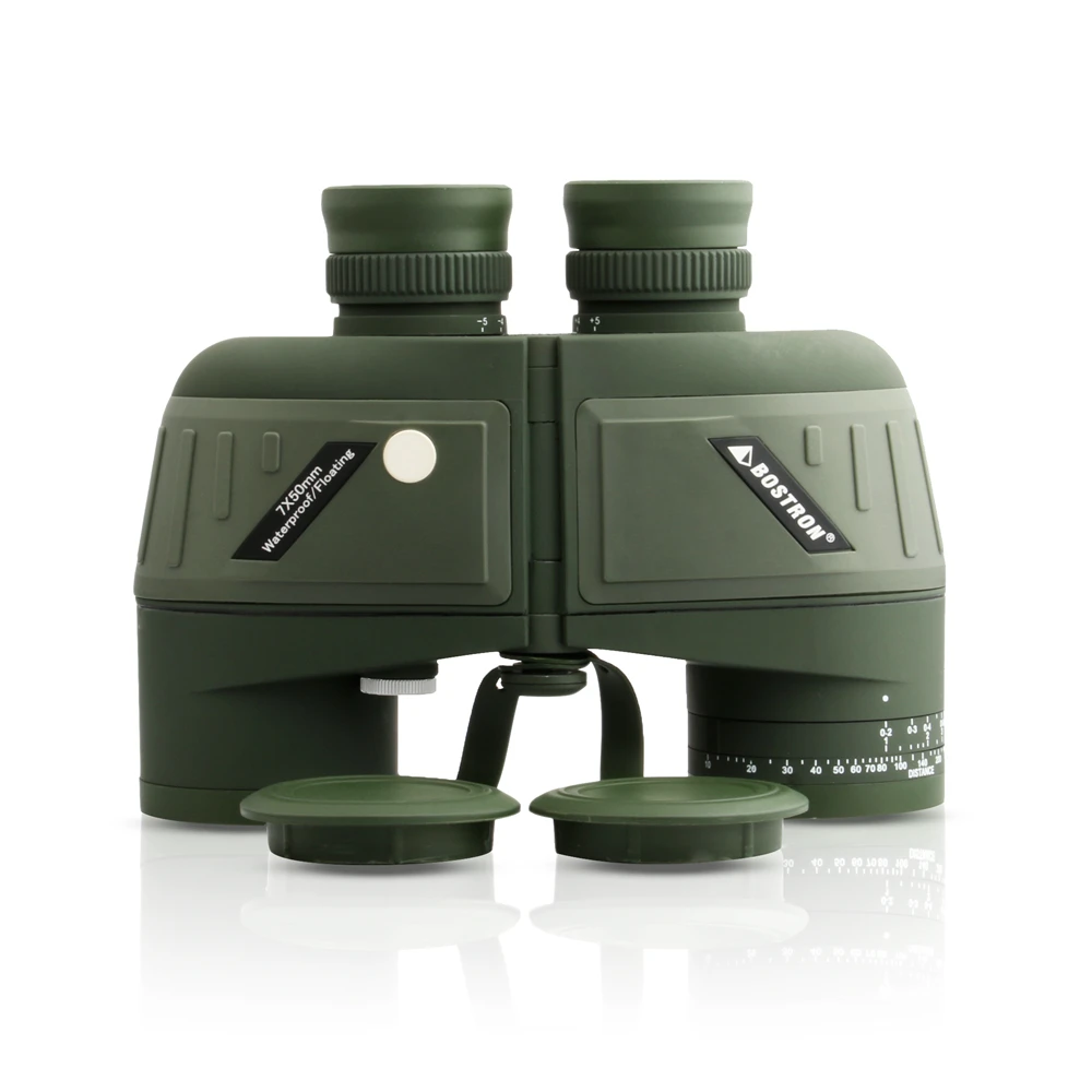 Новый полностью закрытый компас Военный бинокль 10x50 стабилизированный дальномер