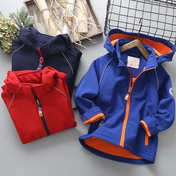 

Autumn Winter Children Coat For Boys High Quality Soft-shell Polar Fleece Jacket For Boys Windproof Waterproof Boys Jacket 4-13Y