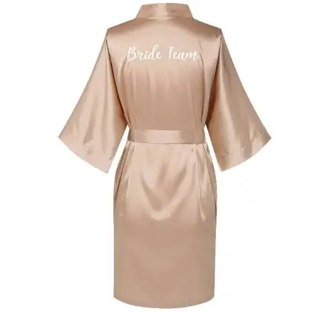 Satin Silk Robes Women Clothing Sleepwear Plus Size Wedding BathRobe Bride Bridesmaid Dress Gown