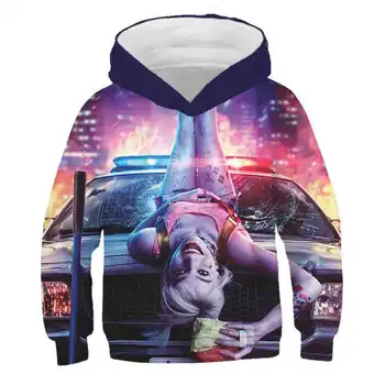 

boys New 3D Movie Joker and Harley Quinn Hoodies Classic Jared baby kids and girls Couples Hoodie sweatshirt Hip Hop Outwear