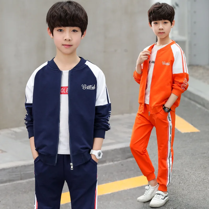 

Childrenswear BOY'S 2019 Spring New Style Korean-style Sports Set Children Big Boy Spring Clothing Clothes Two-Piece Set Fashion