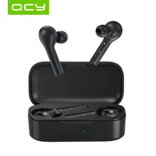 QCY T5 Bluetooth 5,0, беспроводные наушники, спортивные наушники для бега, сенсорное управление и удобное ношение с двойным микрофоном