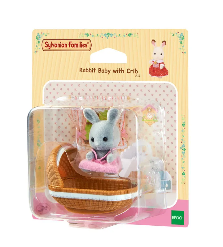 Sylvanian Families игрушка Sylvanian Families Кролик Младенец и Колыбель девичий игровой домик кукла 4558