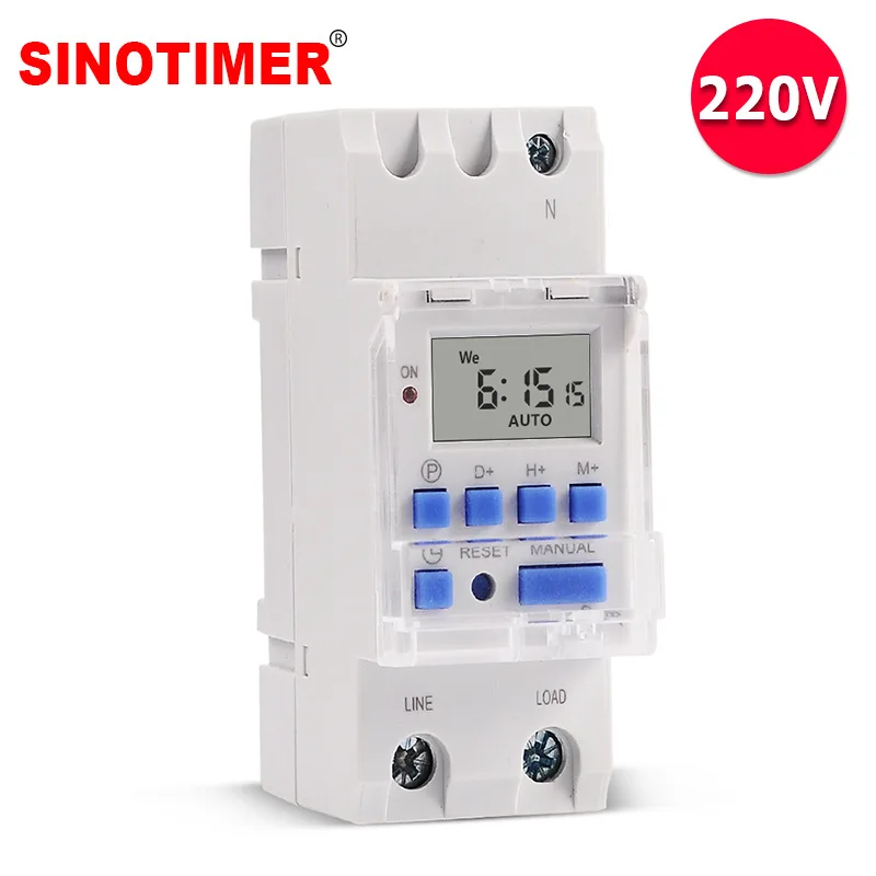 BMBY-Sinotimer 30A с высокой нагрузкой 220 в 7 дней цифровой программируемый таймер реле времени для включения/выключения в заданное время