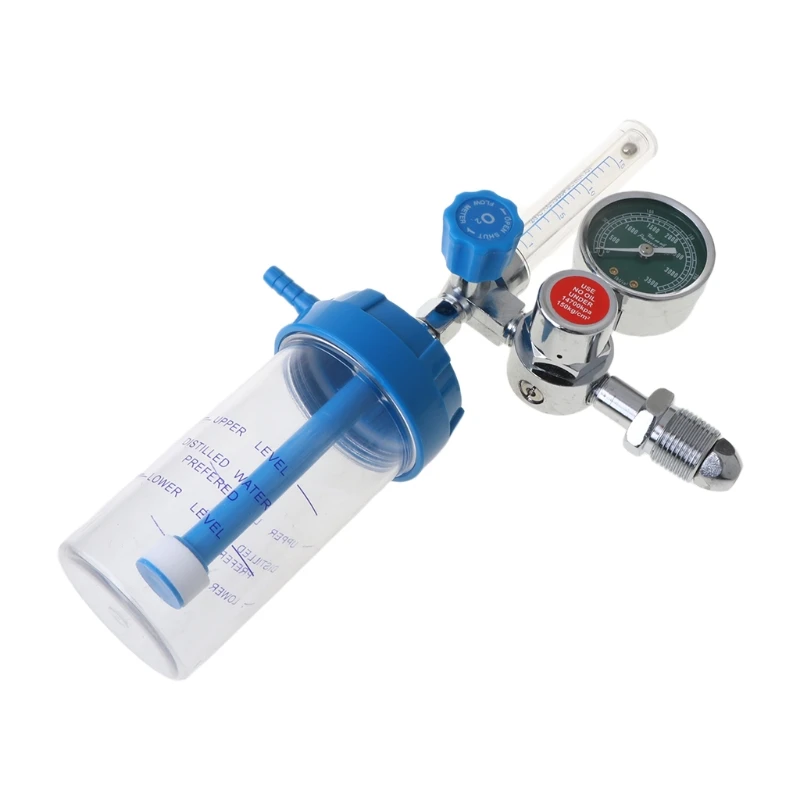 Oxygen Pressure Regulator O2 Reducer Gauge Meter Flow Gas G5/8 Absorber Buoy Type Inhalator | Инструменты