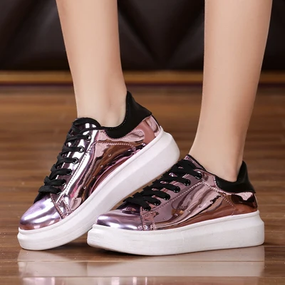 Шикарные женские кроссовки; обувь для бега; женская повседневная обувь; женские криперы; лоферы на плоской подошве; прогулочная обувь; chaussures femme - Цвет: pink