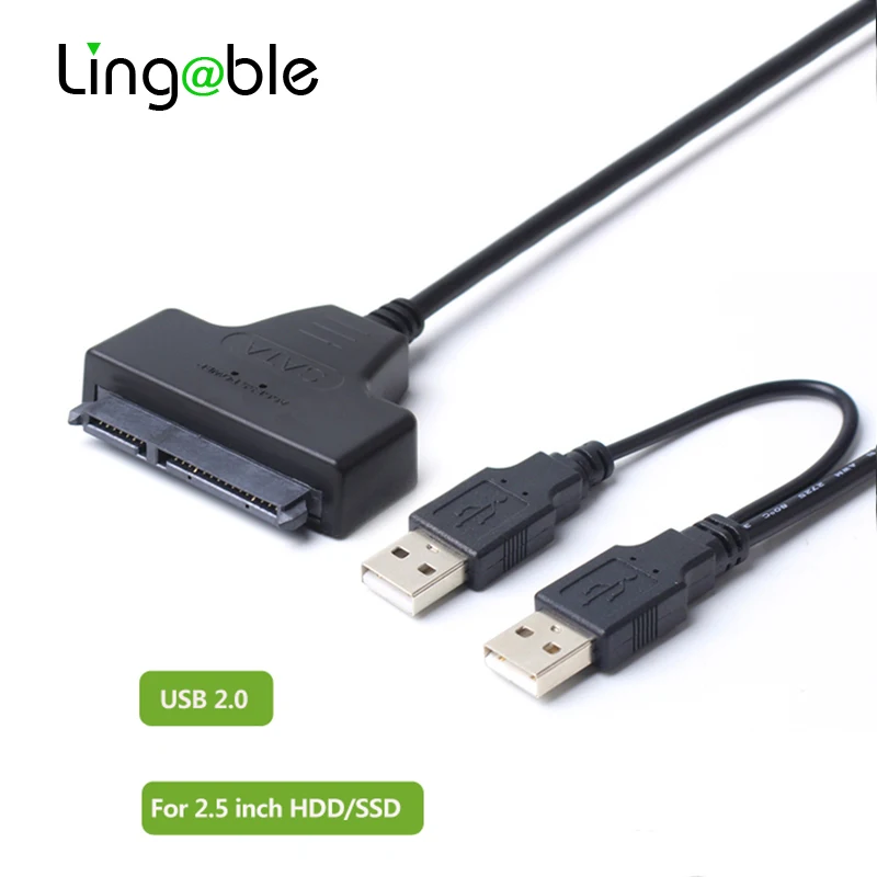 Кабель-адаптер Lingable USB 2 0 на SATA Serial ATA 22pin соединитель внешний жесткий диск для 5