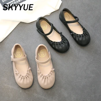 

2020 Spring Kids Princess Shoes Baby Girls Weave Flats Children Sweet Leather Shoes Dress Brand Shoes Fashion Soft Mary Jane New