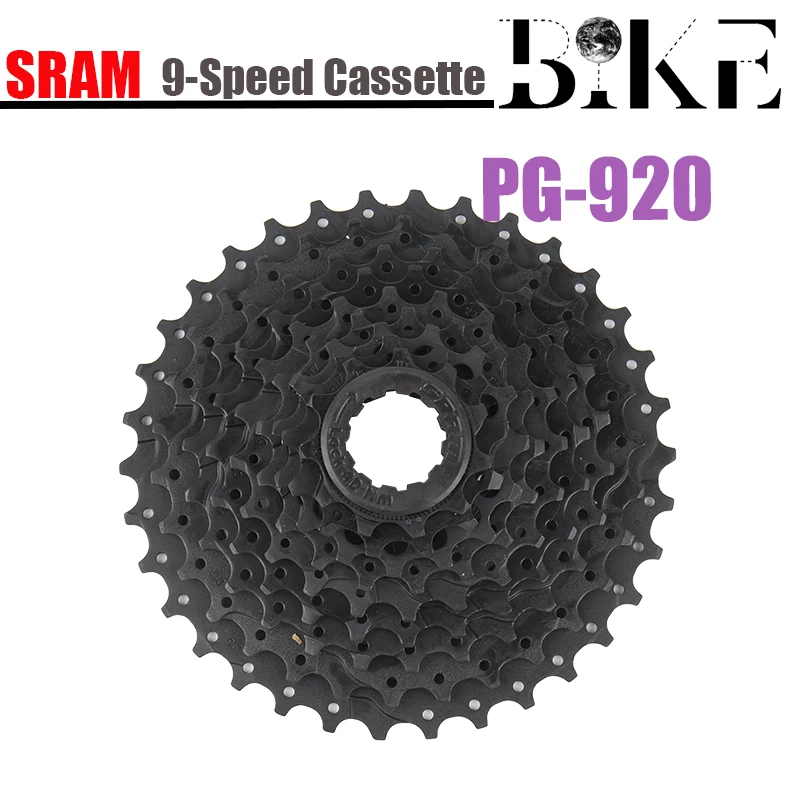 Sram Pg920 9 Speed Cassette 11-34T PowerGlide Black Compatible With Shimano 