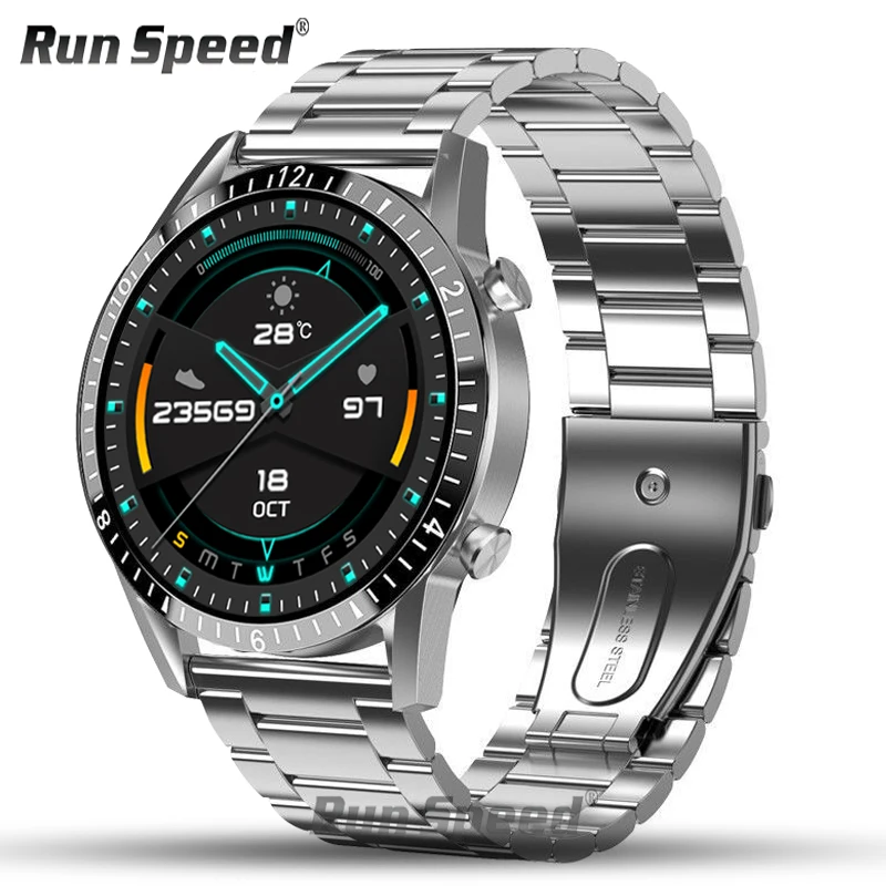 

Run Speed Bluetooth Call Smart Watch Men Fitness Tracker Heart Rate Monitor 2020 New smartwatch mens watches Luxury Steel band