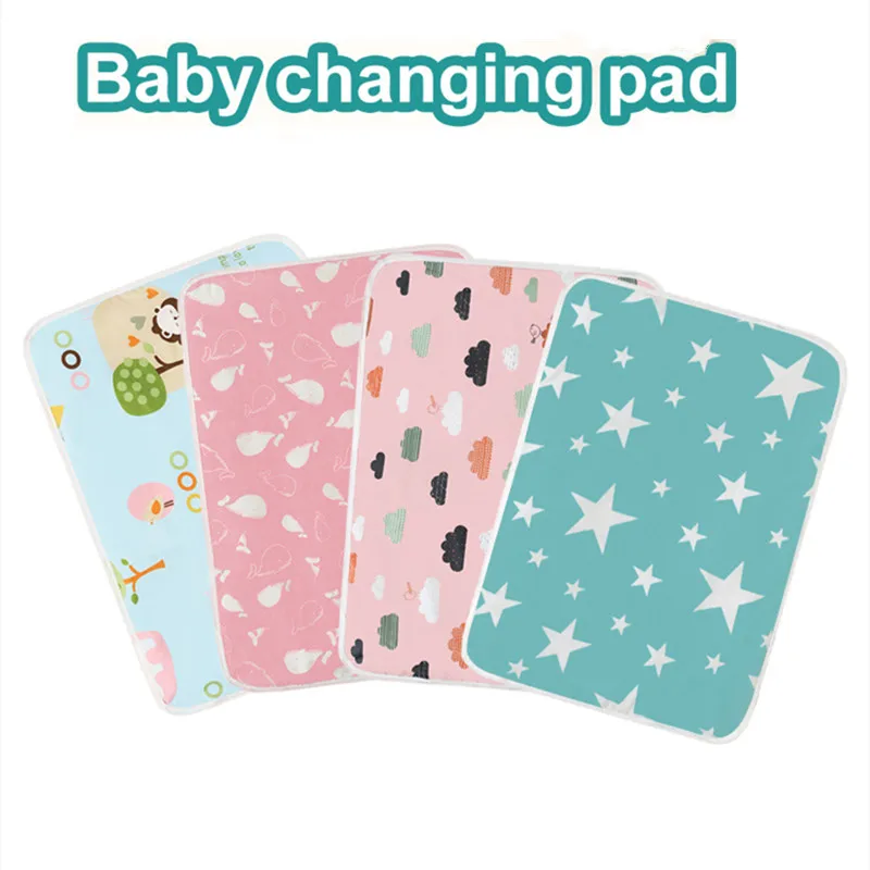

4 Sizes Baby Diaper Changing Mat Washable Pad Portable Reusable Newborns Nappy Bed Sheet Foldable Waterproof Play Cover Infant