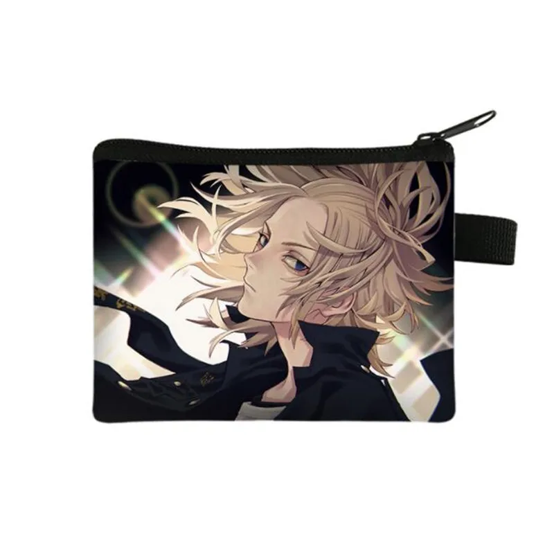 Japanese Anime Tokyo Revengers Wallets ID Card Coins Pocket Purses Zipper Poucht Cartoon Wallet Girl Boys Gift Billetera