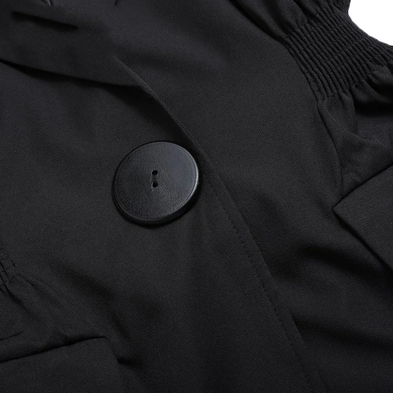 Fashion Single Button Blazer Coat Women Black Long Sleeve Winter Outwear New Arrival Office Lady Female Coats Slim Waist