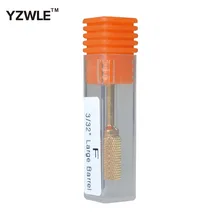 YG8 Вольфрамовая сталь F Размер(3/3" Большой баррель) Позолоченные сверла для ногтей/Шлифовальная головка инструмент для дизайна ногтей сверлильный станок