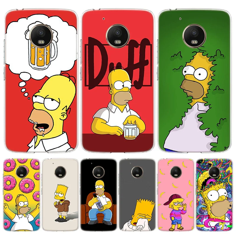 Homer J.Simpson чехол для телефона Motorola Moto G7 G8 G6 G5S G5 E6 E5 E4 Plus Power G4 One Action X4 EU Подарочный