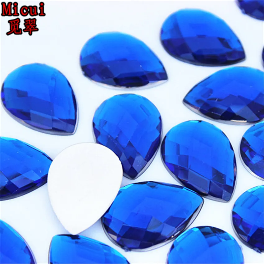 20pcs 18*25mm 눈물 드롭 모양 플랫 다시 아크릴 라인 석 크리스탈 Strass 비즈 DIY 쥬얼리 액세서리 공예 MC592