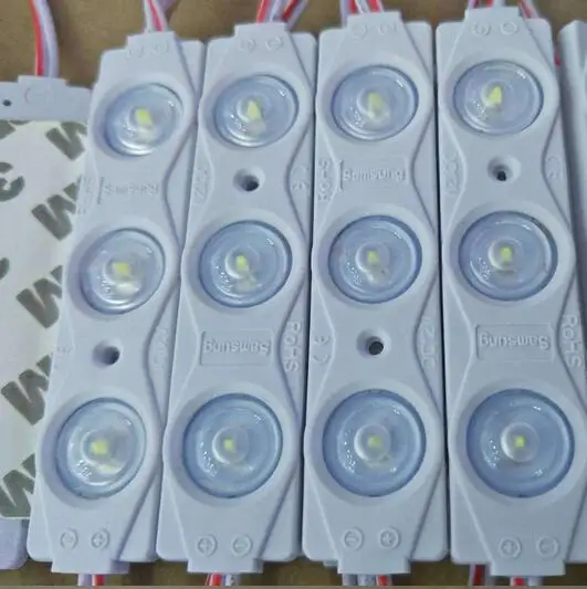 2835 3 светодиода светодиодный модуль с линзой 160 градусов 1 2 Вт постоянный ток DC12V