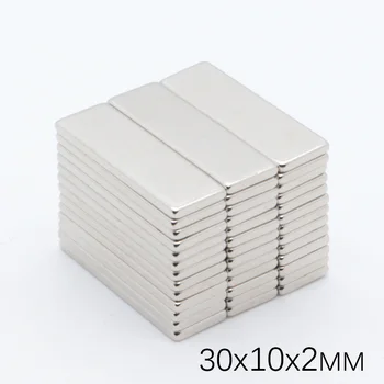 

50pcs 30x10x2 mm Neodymium Magnet Box Packed Magic Magnetic Buck Cube Permanent Super Powerful Magnetic Magnets Square