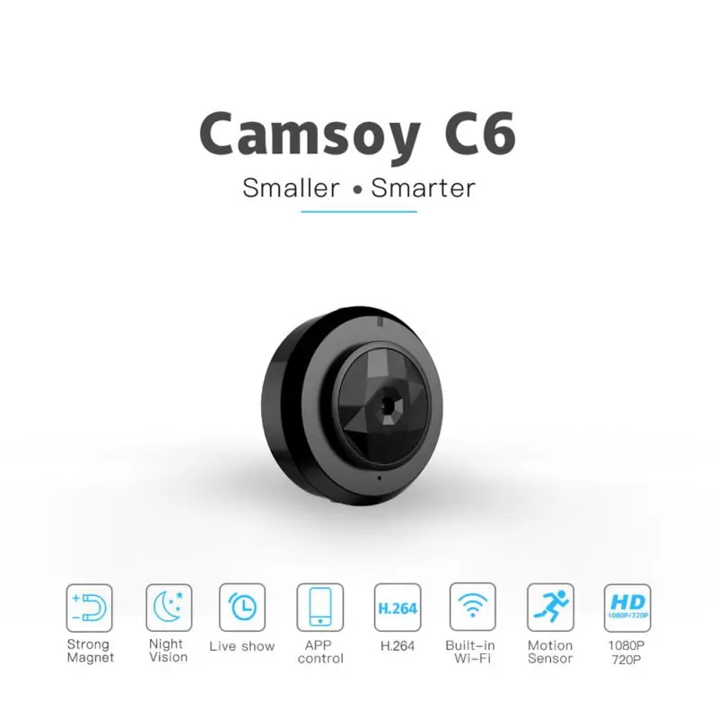 

C6 HD Mini Wifi Camera Night Vision Motion Detection Cam Home Security Video Camcorders Support APP Control