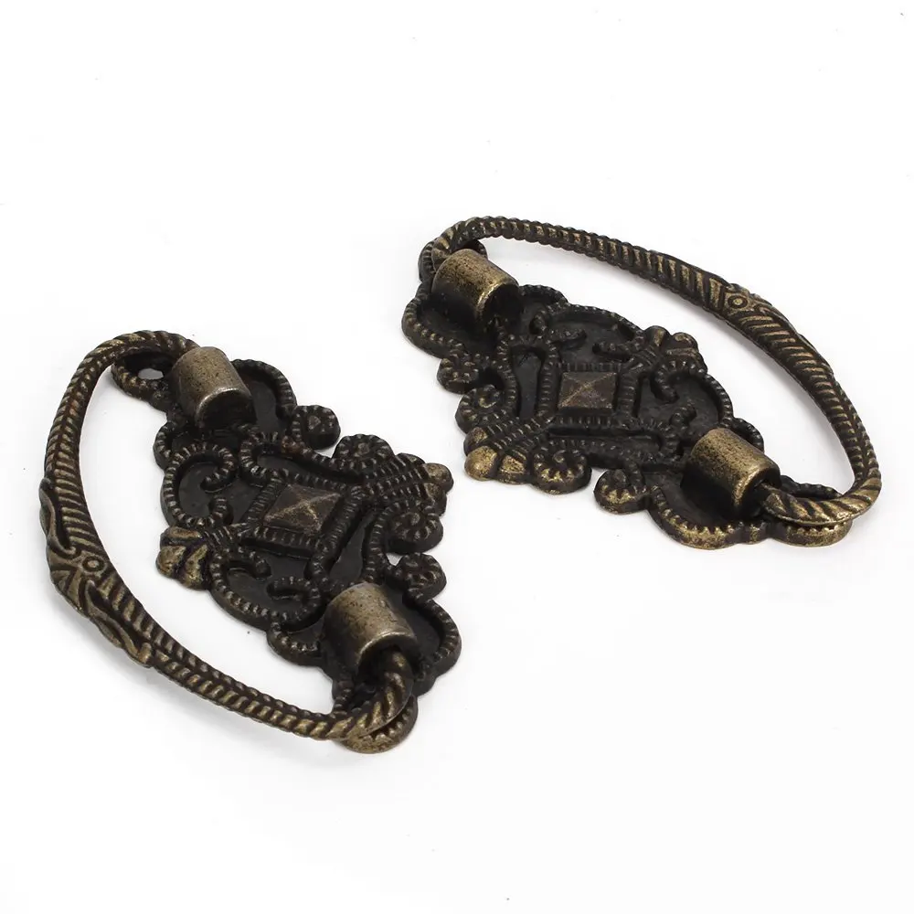 

Hot New Upholstery Bronze Decorative Furniture Pull Handle Europe Furniture Button Vintage Pack of 4