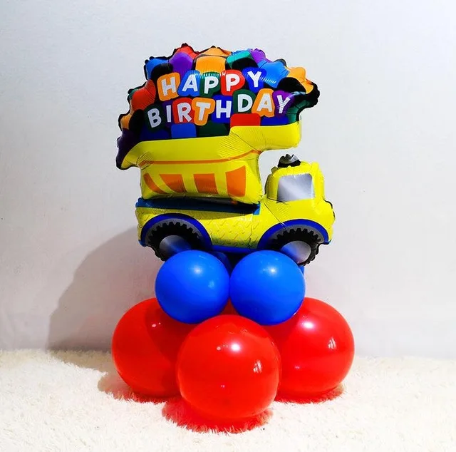 Экскаватор, танк автомобиль пожарная машина колонна-подставка воздушные шары вечерние воздушные шары для вечеринки украшения Фольга шар Декор для вечеринки в честь Дня Рождения, детские игрушки - Цвет: 1pc