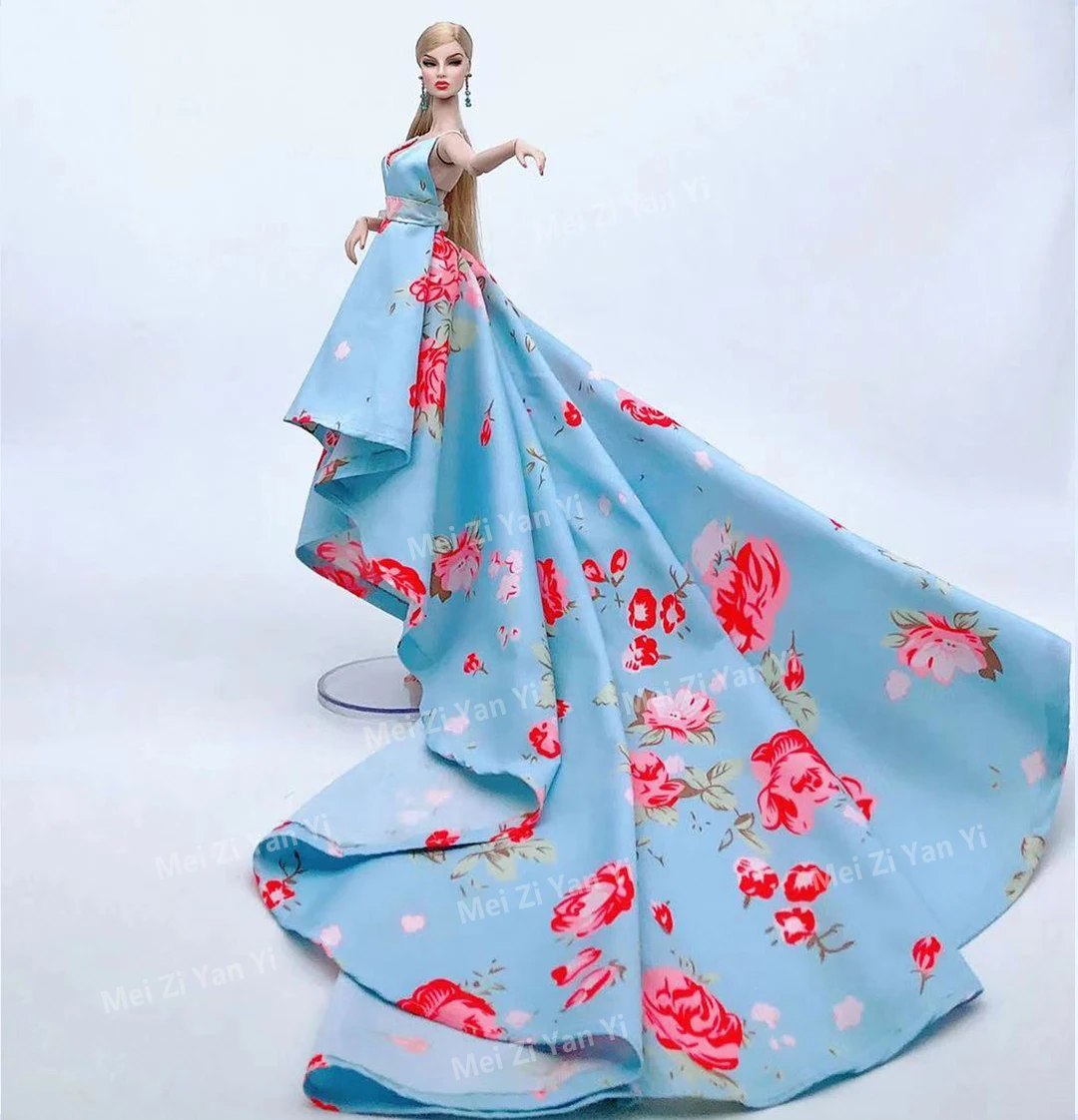 case for barbie doll clothes Princess dress trailing wedding bride marriage dress for barbie accessories toys house ornaments