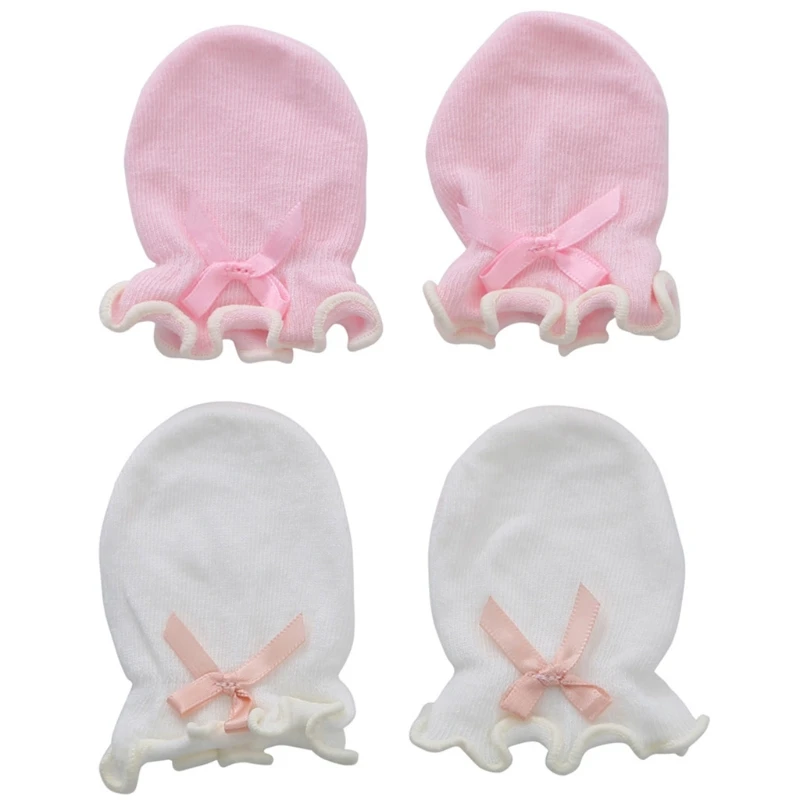 2 Pairs Baby Anti Scratching Soft Gloves Newborn Protection Face Scratch Mittens Infant Handguard Supplies WXTD baby accessories store near me	